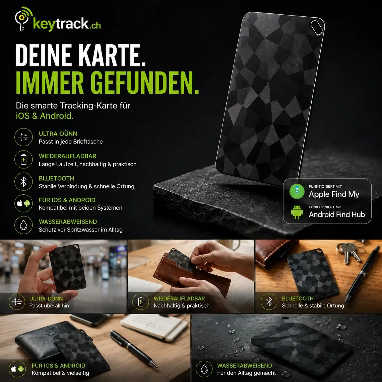 Keytrack One – Die smarte Tracking-Karte für Brieftasche & Alltag