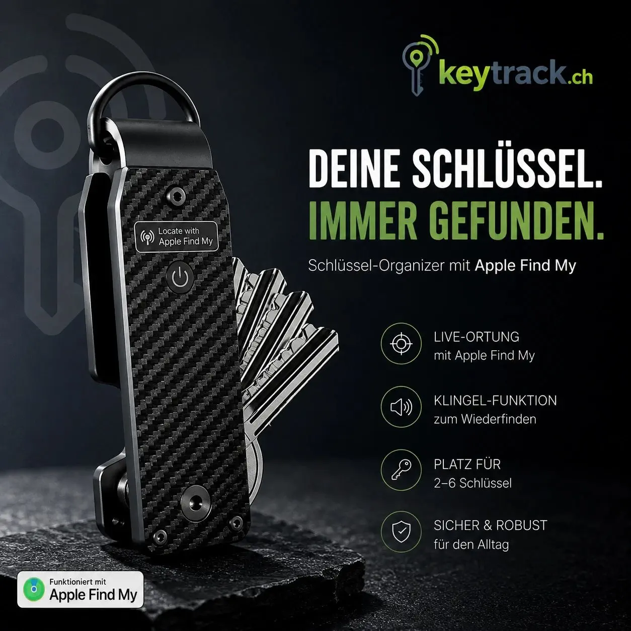 Schlüssel-Organizer mit Apple Find My – Hauptbild
